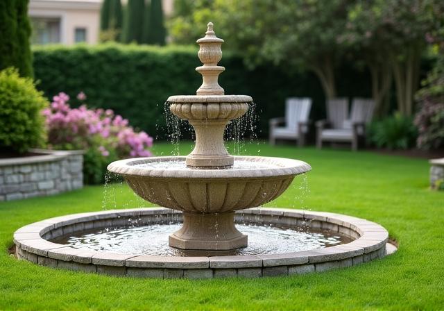 Confronto tra scale di fontane in diversi spazi verdi